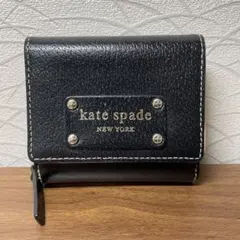 【美品】kate spade NEW YORK二つ折り財布 ブラック