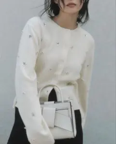 FRAY I.D マルチフラワービジューカーディガン