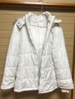 ダウンジャケット ホワイトファー&フード　切り離し可能