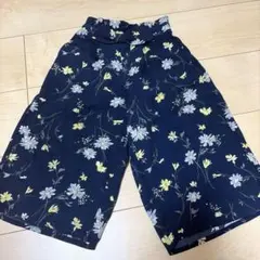 花柄 パンツ ネイビー