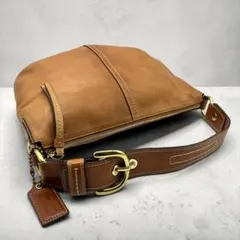 Vintage COACH Leather Shoulder Bag Brown