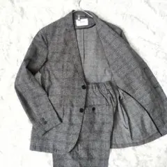 美品✨INHERIT トラベルスーツ シアサッカー ストレッチ グレンチェック