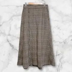 チャオパニックティピー ＊ ロングスカート フレア ウエストゴム 茶 M