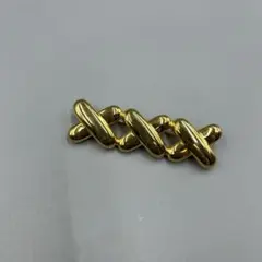247ヴィンテージ　ゴールド 編み込みデザイン ブローチ