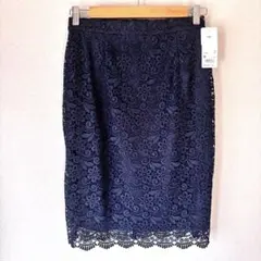 UNIQLO ユニクロ　WOMEN レディース　スカート　ネイビー　レース　M
