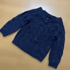 セーター　ニット　紺　M