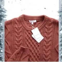 THE SHOP TK メンズ クルーネック ニット セーター ブラウン /M