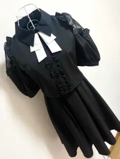 ROJITA＊地雷系量産型ブラックリボンフリルワンピース ロリータ
