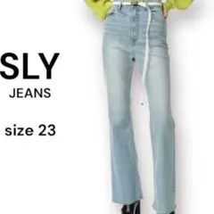 スライハイウエストフレアデニム23