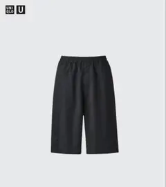 【半額】UNIQLO ワイドフィットハーフパンツ Lサイズ ブラック メンズ