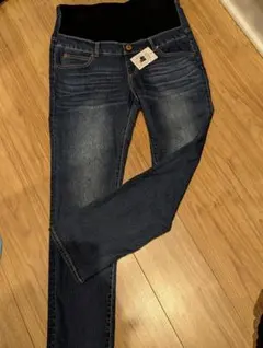 マタニティ　産前産後　長ズボン　ジーンズ　デニム　L　ストレート　新品未使用