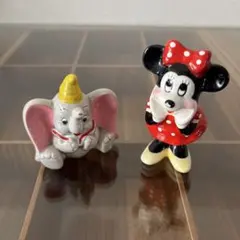 ディズニー 陶器製 フィギュア ダンボ ミニー 2体セット