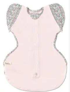 【美品】Neclumi ねくるみ Sサイズ ピンク フラワープリント スワドル