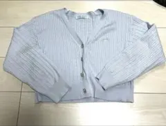 OLIVE des OLIVE 水色ケーブルニット カーディガン ショート丈美品