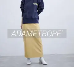 ADAMETROPE'FEMME フェイクレザー2WAYジップスカート