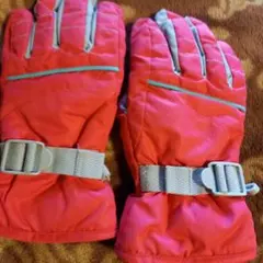 赤い防水スキーグローブ 130cm