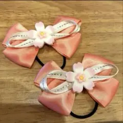 【7cmほど】卒園式、入園式、入学式にも　セレモニー　リボンヘアゴム