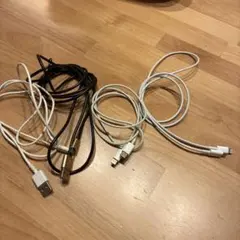 USB充電ケーブルセット（ホワイト・ブラック・グレー）4本