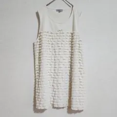 【THEORIA】（3L）ティアードレイヤーアームホール広めノースリーブワンピ