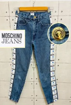 MOSCHINO サイドライン　ロゴ　デニムパンツ　26 イタリア製のサムネイル