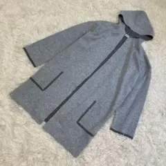 デッサン　dessin ワールド　ニット　ロング　パーカー　グレー　カーディガン