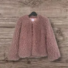 くすみピンク ボアジャケット フリース素材