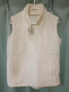 ホワイト フリース ベスト レディースM