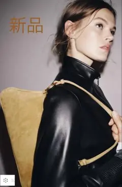 新品タグ付き！ZARA ザラ＊レザーショルダーバッグ　マスタードイエロー