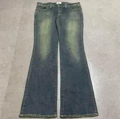 archive grunge crashed flare denim y2k