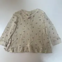 apres les cours さくらんぼ柄 ワッフル長袖 90cm