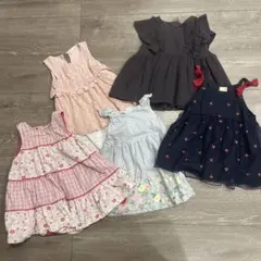 女の子　80cm相当　半袖　トップス　ワンピース　まとめ売り