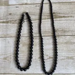 天然石　オニキスネックレス2点セット