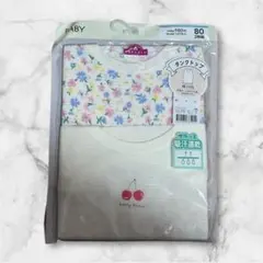 トップバリュ タンクトップ 80 2枚セット 吸汗速乾 花柄 チェリー 女の子