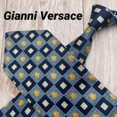 ✨極美品✨Gianni Versace ネクタイ メデューサ 総柄 シルク100