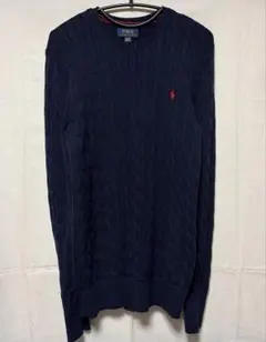 POLO RALPH LAUREN ケーブルニット コットンセーター【used】