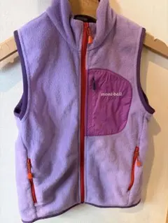 mont-bell フリースベスト 130サイズ 紫