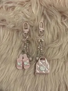 ハローキティ シークレットキーホルダー ミニチュアキルト第2弾 ピンク