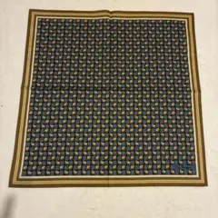 ジムトンプソン スカーフ 象柄 総柄 ブルー系 ハンカチ シルク風コットン