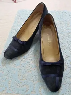 パンプス　２４㎝　ハイヒールスエ−ド