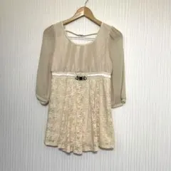 CECIL McBEEベージュ レース チュニック