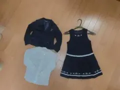ポンポネットの子供用　フォーマルワンピ　ジャケット、ブラウス3点セット