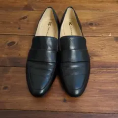 FABIO RUSCONI ブラックレザー ローファー23〜23.5cm