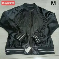 [新品]16800円 COMME CA ISM フェイクレザーブルゾン 黒 Mのサムネイル