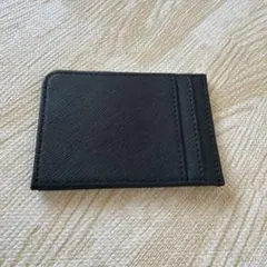 ブラック合成皮革カードケース
