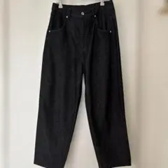 無印良品 ブラック デニムバレルパンツ 木の実から作った Mのサムネイル