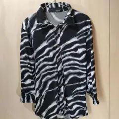 Xfrm ゼブラ柄七分袖シャツZebraShirtOniikeiトランスフォームのサムネイル
