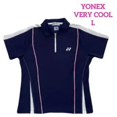 YONEX バドミントン・テニスウェア　半袖　ドライポロシャツ ネイビーL＊QE