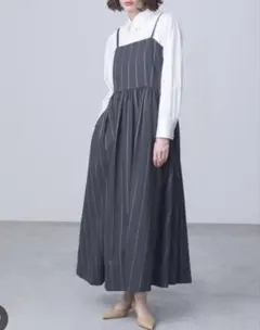 今期ebure エブールリネングレンチェックキャミソール drawer - メルカリ