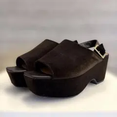 GU ベロアサンダル スウェード Mサイズ ブラウン