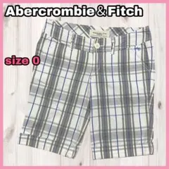 アバクロ Abercrombie&Fitch チェック ショートパンツ 刺繍ロゴ